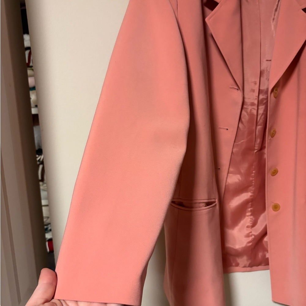 Le Suit Vintage Pink Blazer Jacket 16 - Picture 5 of 6